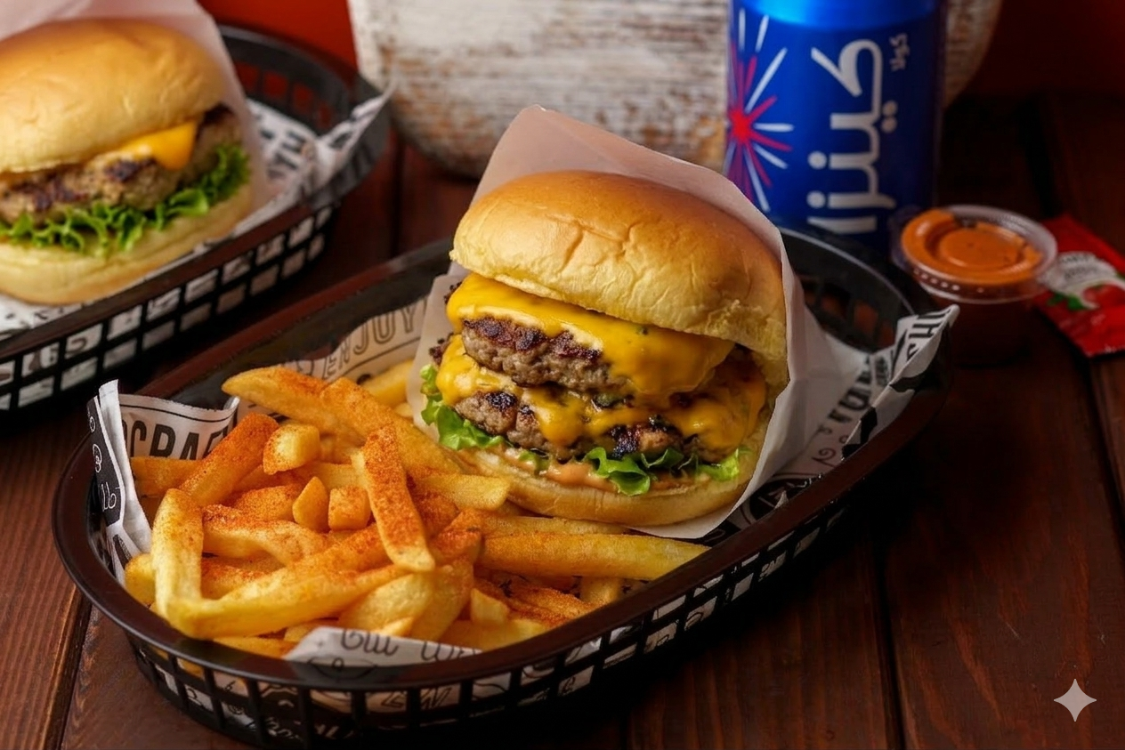 Double Chicken Burger Combo