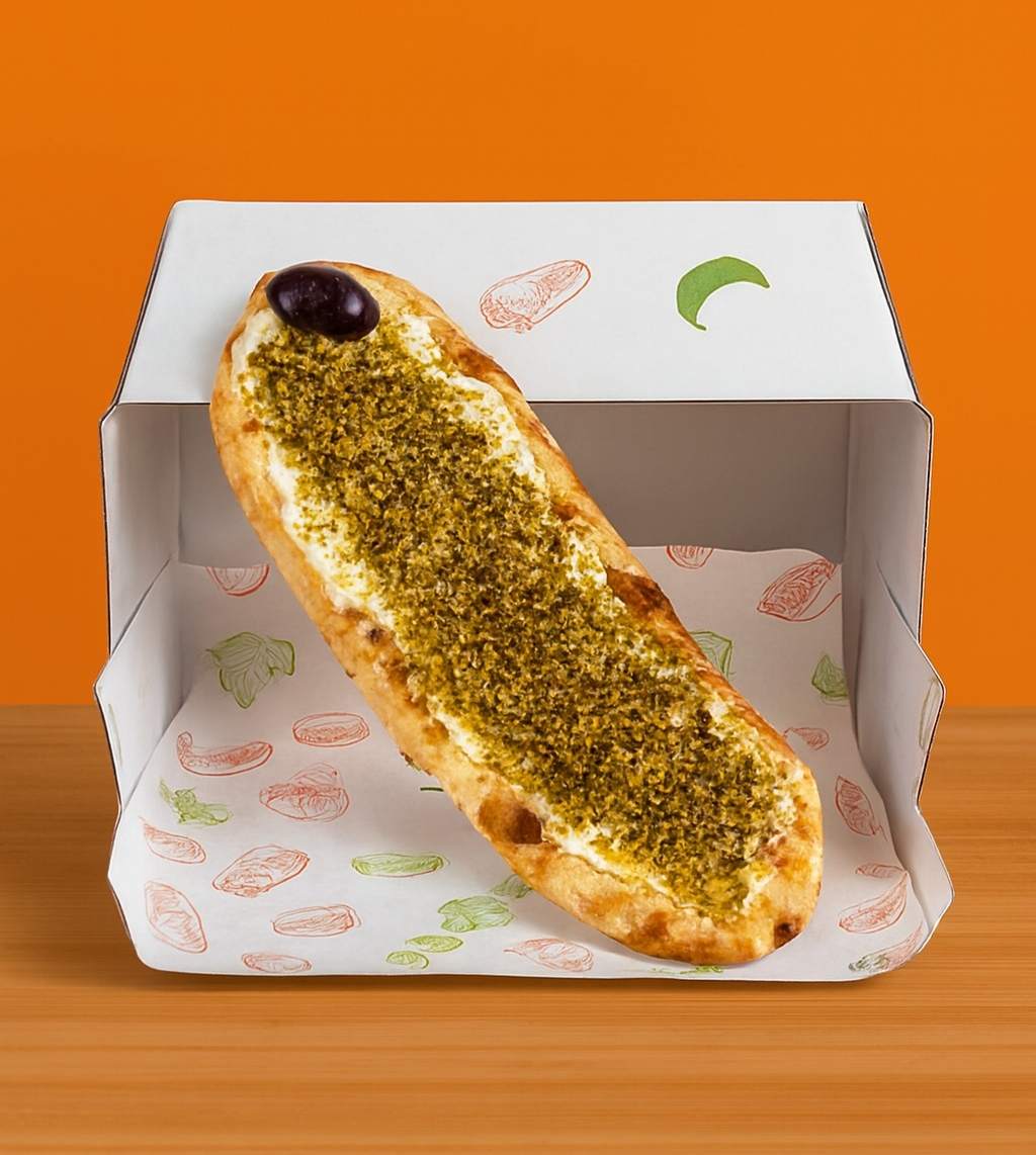 فطيرة لبنة وزعتر