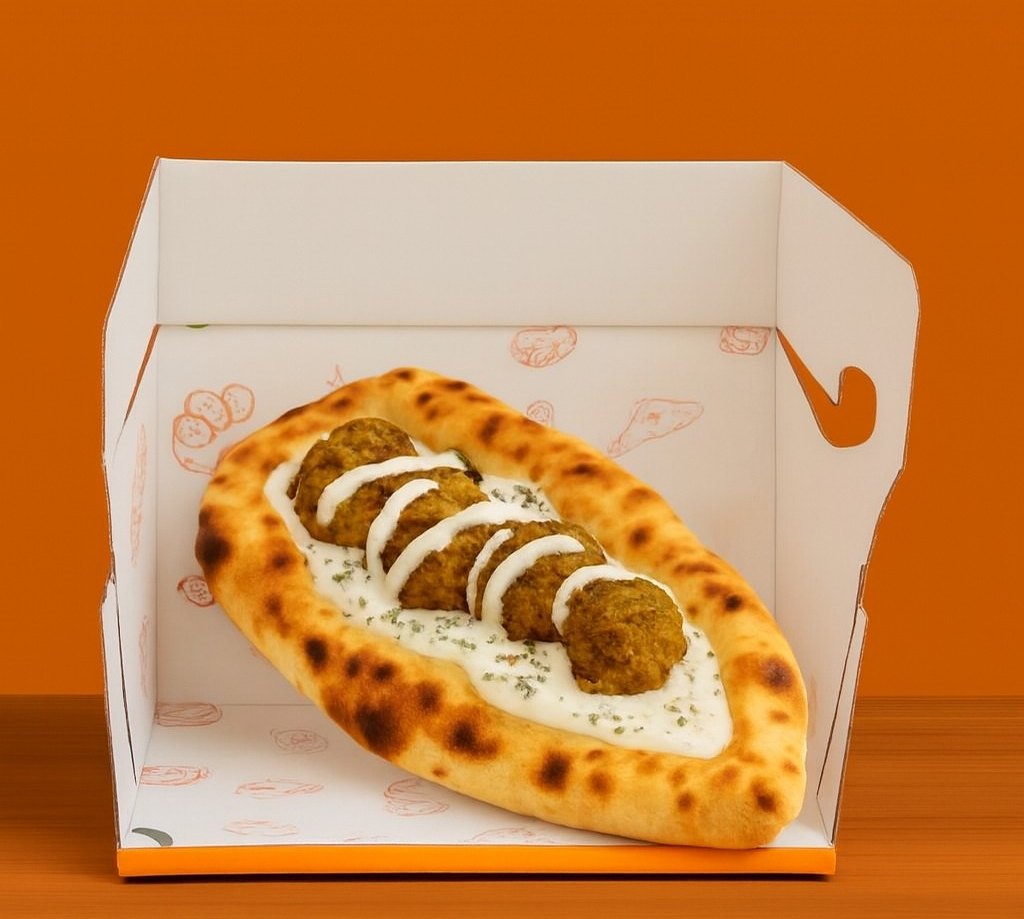 Falafel with Labneh Pie
